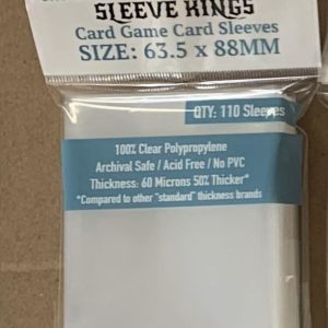 Buy Sleeve Kings Premium Sleeves: Standard Card Sleeves (63.5 x 88mm) - Pack of 110 only at Bored Game Company.